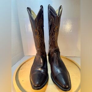 Men's Brown Western Circle G Vintage Boots Size 9EE